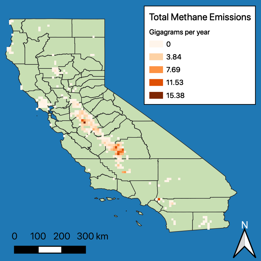 Manure management and enteric fermentation methane emissions.