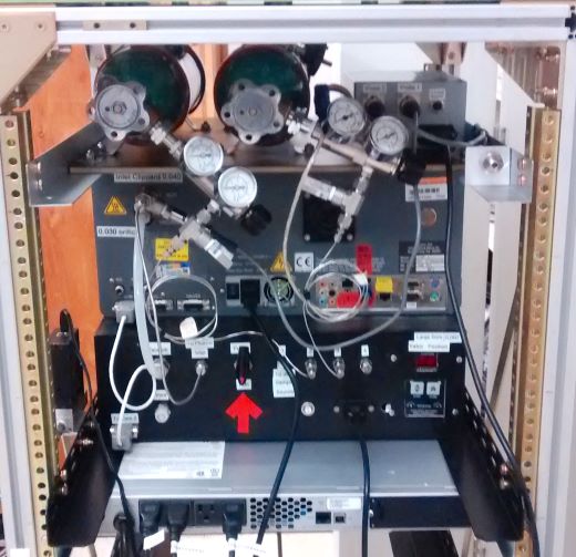 The forward-facing side of the NOAA Picarro G2401 instrument used on the four ATom campaigns.