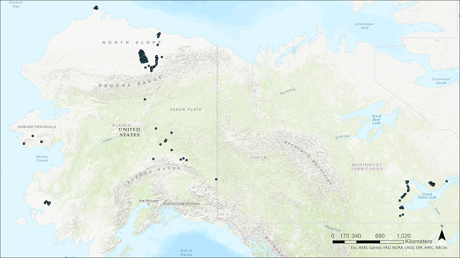 Map indicating the location of the study sites.