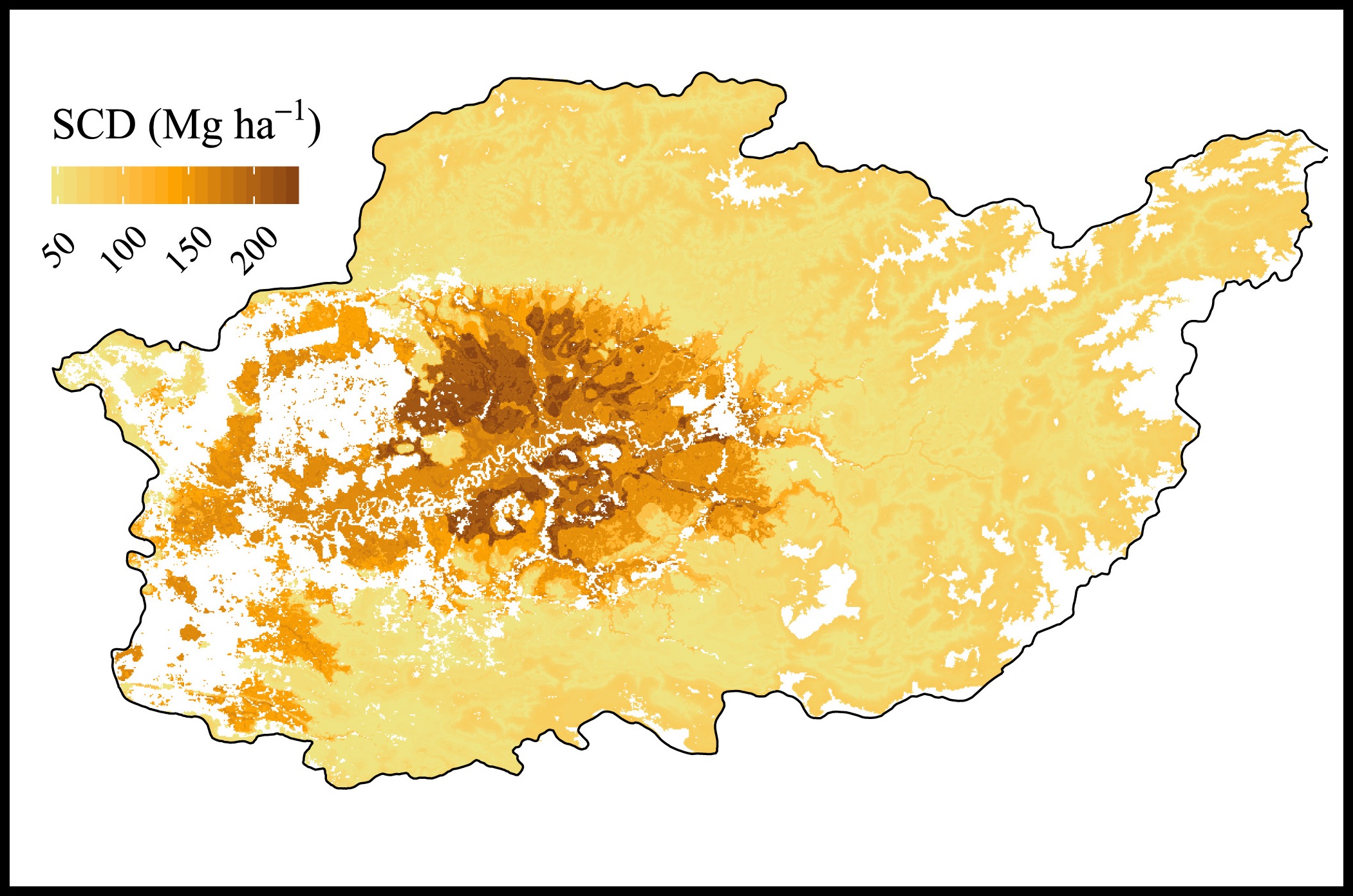 Northern Borneo soil carbon density