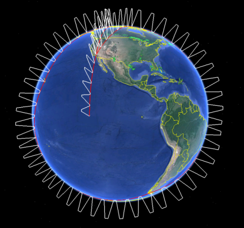 Generalized overview map of ATom flights ATom flights