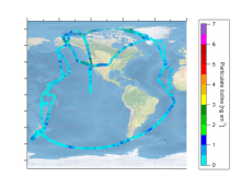 Map of flight lines to measure particulate iodine. 