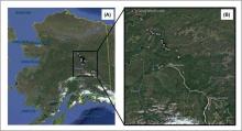Locations of boreal forest stands in interior Alaska where forest structure and composition were measured and compared to remotely-sensed NDVI trends (Fiore et al., 2020).