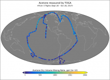 Measurements of atmospheric acetone concentration from samples collected by the Trace Organic Gas Analyzer (TOGA) during ATom-3 flights in 2017