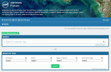 Picture of the Earthdata Forum landing page.