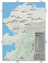 Map of USArray measurement sites. USArray measurement sites