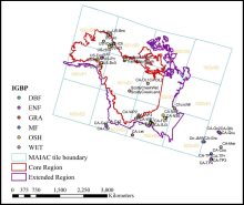 The AboVE domain map. ABoVE domain.