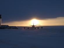 Image of the DC-8 aircraft The DC-8 aircraft.