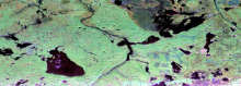 AirMOSS radar returns at BERMS, Saskatchewan, on April 22, 2013, rendered as a color image. AirMOSS radar returns at BERMS, Saskatchewan, on April 22, 2013, rendered as a color image.