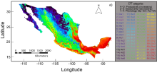 Map of ecosystem functional types across Mexico. Ecosystem functional type.