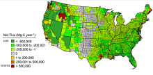Average annual committed net carbon flux (Mg C/yr) at the combined country scale (from Hagen et al.). Average annual committed net carbon flux (Mg C/yr) at the combined country scale (from Hagen et al.).