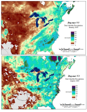 Daymet precipitation across eastern North America