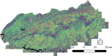 Thirty unique vegetation canopy structure classes identified for GSMNP, in TN and NC. Map showing thirty unique vegetation canopy structure classes in Great Smoky Mountain National Park