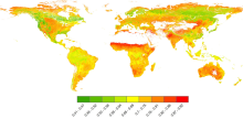 Global map of clumping index Global map of MODIS-derived clumping index in 2006