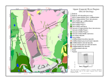 Upper Kuparuk River Region glacial geology map Glacial geology in the Upper Kuparuk River area of Alaska