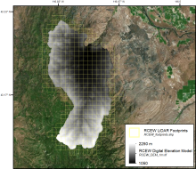 Digital elevation model derived from LiDAR Digital elevation model for Reynolds Creek Experimental Watershed in southwestern Idaho