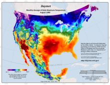 Monthly Average of Daily Max Temp, August 1980 Monthly Average of Daily Max Temp, August 1980