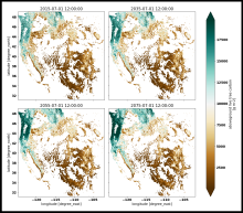Figure of annual above ground live tree carbon. Above ground live tree carbon.