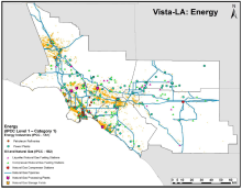 Locations for infrastructures with known or expected potential to emit CH4 in the SoCAB Locations for infrastructures associated with the energy industry with known or expected potential to emit CH4 in the South Coast Air Basin (SoCAB)