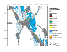 Infrastructure related changes from 2010 Cumulative impact map of disturbances for Prudhoe Bay