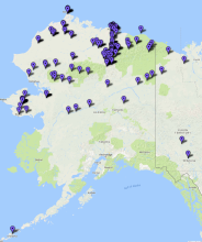Vegetation plot locations across Alaska