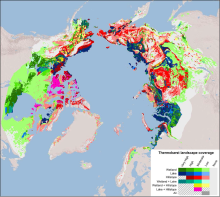 Dominant or co-dominant thermokarst landscapes within the northern boreal and tundra circumpolar permafrost region (Olefeldt et al., 2016). Dominant or co-dominant thermokarst landscapes within the northern boreal and tundra circumpolar permafrost region (Olefeldt et al., 2016).