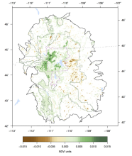 Maximum Annual NDVI Map of NDVI in Greater Yellowstone Ecosystem