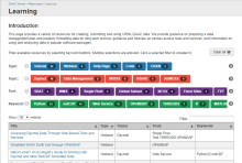 Screenshot of Learning Page