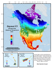 Daymet data is archived and distributed by the ORNL DAAC Daymet data is archived and distributed by the ORNL DAAC