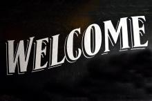 Word art of "Welcome"