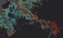 soil carbon stocks map soil carbon in the Mississippi River delta